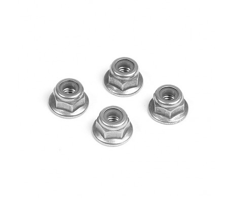 XRAY 960140 NUT M4 WITH FLANGE  (10)